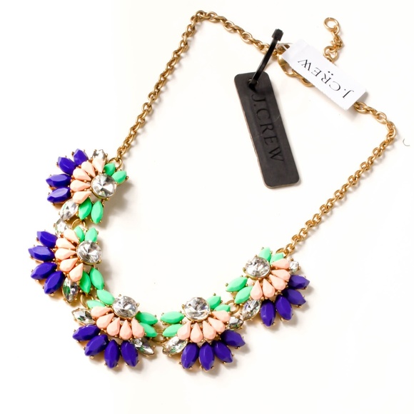 J. Crew Jewelry - Jcrew blue floral necklace